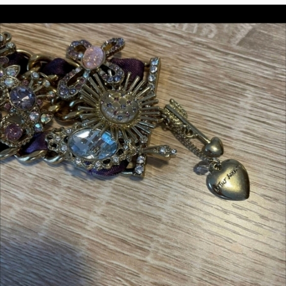 🍁🍂Rare Betsey Johnson Vintage Tzarina Sugar Plum PurpleCrystal Mirror Crown - Picture 9 of 11
